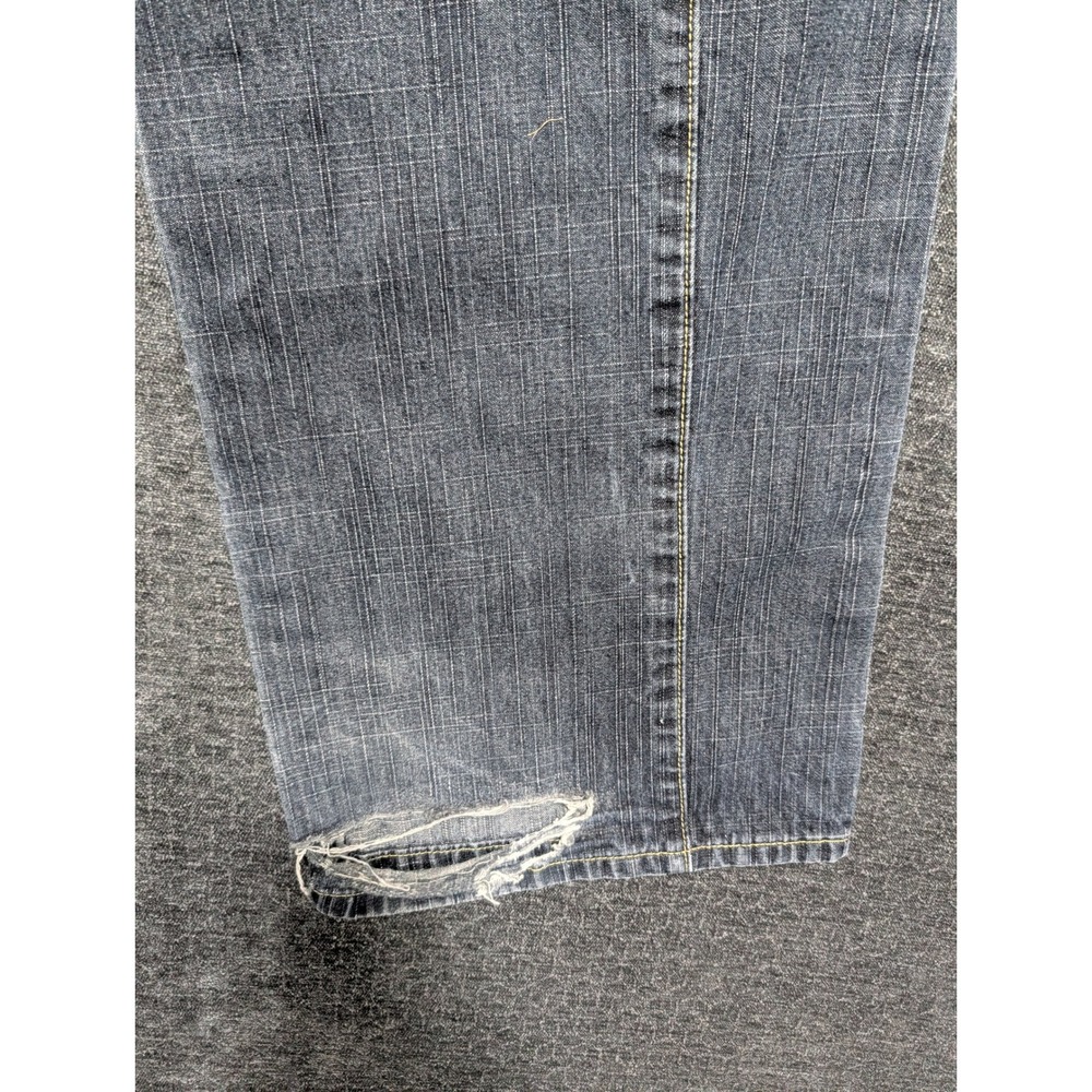 Justice Denim Popeye the Sailor Man Y2K Wide Leg Jeans Blue Embroidered 32x27 - Picture 10 of 10